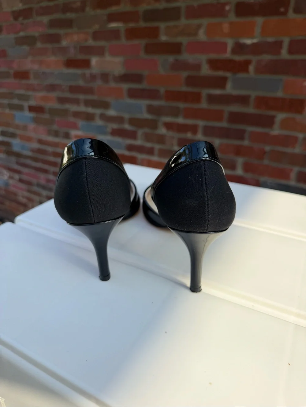Vintage Kitten Heel / Life Stride Black Pointed-Toe Heels